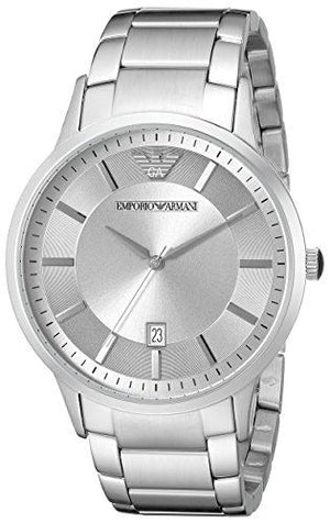 Emporio Armani Classic Quartz Silver Dial Silver Steel Strap Watch For Men - AR2478 Authentic Buy Shop Now