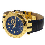 Versace Race GMT Blue Dial Blue Leather Strap Watch For Men - 29G70D282 Authentic Buy Shop Now