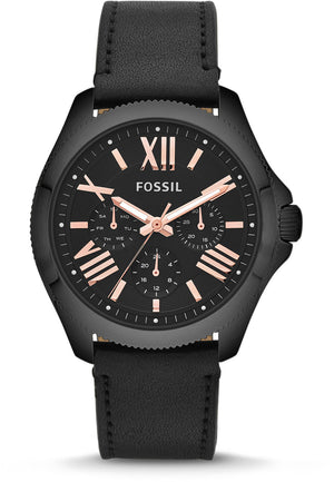 Fossil Cecile Multifunction Black Dial Black Leather Strap Watch for Men - AM4523 Authentic Buy Shop Now