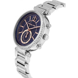 Michael Kors Sawyer Navy Blue Dial Silver Steel Strap Watch for Women - MK6224 Authentic Buy Shop Now