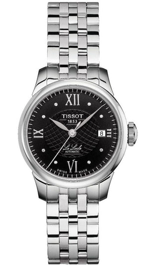 Tissot Le Locle Automatic Lady Black Dial Silver Steel Strap Watch For Women - T41.1.183.56 Authentic Buy Shop Now