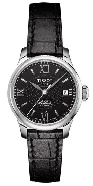Tissot Le Locle Automatic Lady Black Dial Black Leather Strap Watch for Women - T41.1.123.57 Authentic Buy Shop Now