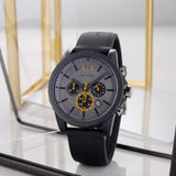 Armani Exchange Outerbanks Chronograph Grey Dial Grey Silicone Strap Watch For Men - AX7123 Authentic Buy Shop Now