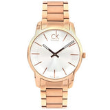 Calvin Klein City White Dial Rose Gold Steel Strap Watch for Men - K2G21646 Authentic Buy Shop Now