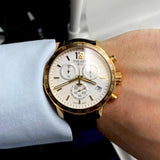 Tissot Quickster Chronograph White Dial Brown Leather Strap Watch For Men - T095.417.36.037.02 Authentic Buy Shop Now