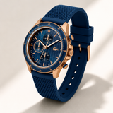 Lacoste Neoheritage Chronograph Blue Dial Blue Silicone Strap Watch for Men - 2011253 Authentic Buy Shop Now