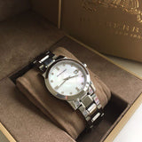Burberry The City Diamonds Silver Dial Silver Steel Strap Watch for Women - BU9125 Authentic Buy Shop Now