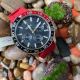 Fossil Bannon Multifunction Black Dial Red Silicone Strap Watch for Men - BQ2499 Authentic Buy Shop Now