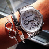 Michael Kors Ritz White Dial Silver Stainless Steel Strap Watch for Women - MK5020 Authentic Buy Shop Now