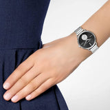 Michael Kors Portia Black Dial Silver Steel Strap Watch for Women - MK3638 Authentic Buy Shop Now