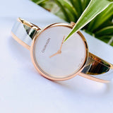 Calvin Klein Seduce Silver Dial Two Tone Steel Strap Watch for Women - K4E2N61Y Authentic Buy Shop Now