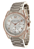 Michael Kors Blair Chronograph Silver Dial Silver Steel Strap Watch for Women - MK5459 Authentic Buy Shop Now