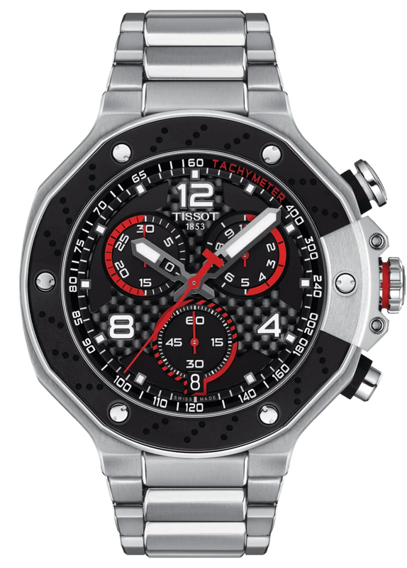 Tissot T Race Moto GP Limited Edition Chronograph Black Dial Silver Steel Strap Watch for Men - T141.417.11.057.00 Authentic Buy Shop Now