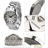 Emporio Armani Classic Quartz Silver Dial Silver Steel Strap Watch For Men - AR0647 Authentic Buy Shop Now