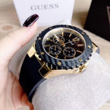 Guess Overdrive Black Dial Black Rubber Strap Watch for Women - W0149L4 Authentic Buy Shop Now