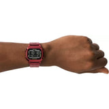 Fossil Retro Analog-Digital Black Dial Red Steel Strap Watch for Men - FS5897 Authentic Buy Shop Now