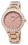 Fossil Jesse Crystal Rose Gold Dial Rose Gold Steel Strap Watch for Women - ES3020 Authentic Buy Shop Now