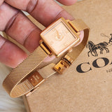 Coach Cass White Dial Rose Gold Mesh Bracelet Watch for Women - 14503698 Authentic Buy Shop Now