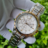 Fossil Dean Chronograph White Dial Silver Steel Strap Watch for Men - FS4795 Authentic Buy Shop Now