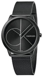 Calvin Klein Minimal Black Dial Black Mesh Bracelet Watch for Men - K3M5145X Authentic Buy Shop Now