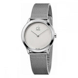 Calvin Klein Minimal White Dial Silver Mesh Bracelet Watch for Women - K3M2212Y Authentic Buy Shop Now