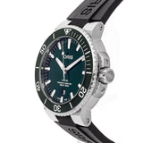 Oris Aquis Date Green Dial Black Rubber Strap Watch for Men - 0173377304157-0742464EB Authentic Buy Shop Now