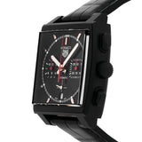 Tag Heuer Monaco Automatic Chronograph Black Dial Black Leather Strap Watch for Men - CBL2180.FC6497 Authentic Buy Shop Now