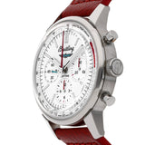 Breitling Top Time B01 Ford Thunderbird White Dial Red Leather Strap Watch for Men - AB01766A1A1X1 Authentic Buy Shop Now