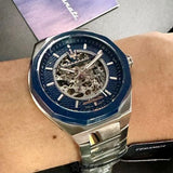 Maserati Stile Automatic Skeleton Silver Dial Silver Steel Strap Watch For Men - R8823142004 Authentic Buy Shop Now