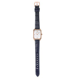 Emporio Armani Gianni T Bar Quartz Mother of Pearl Dial Blue Leather Strap Watch For Women - AR11466 Authentic Buy Shop Now