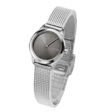 Calvin Klein Minimal Grey Dial Silver Mesh Bracelet Watch for Women - K3M231Y3 Authentic Buy Shop Now