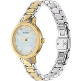 Emporio Armani Mia Quartz Mother of Pearl Dial Two Tone Steel Strap Watch For Women - AR11524 Authentic Buy Shop Now