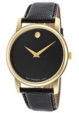 Movado Museum Black Dial Black Leather Strap Watch For Men - 2100005 Authentic Buy Shop Now