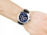 Hugo Boss Ikon Blue Dial Black Leather Strap Watch for Men - 1513176 Authentic Buy Shop Now