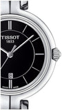 Tissot T Trend Flamingo Black Dial Silver Steel Strap Watch For Women - T094.210.11.051.00 Authentic Buy Shop Now