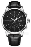 Hugo Boss Jet Black Dial Black Leather Strap Watch for Men - 1513279 Authentic Buy Shop Now