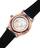Emporio Armani Meccanico Automatic Blue Dial Blue Leather Strap Watch For Men - AR60050 Authentic Buy Shop Now