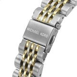 Michael Kors Bayville Chronograph Black Dial Two Tone Steel Strap Watch For Women - MK8872 Authentic Buy Shop Now