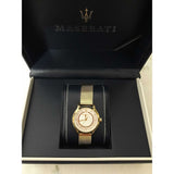 Maserati Epoca Mother of Pearl Dial Yellow Gold Mesh Strap Watch For Women - R8853118502 Authentic Buy Shop Now