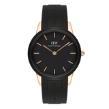 Daniel Wellington Iconic Motion Black Dial Black Rubber Strap Watch For Men - DW00100425 Authentic Buy Shop Now