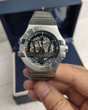 Maserati Potenza Automatic Black Dial Black Leather Strap Watch For Men - R8821108001 Authentic Buy Shop Now