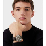 Emporio Armani Diver Chronograph Brown Dial Brown Leather Strap Watch For Men - AR11486 Authentic Buy Shop Now