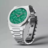 D1 Milano Ultra Thin Fir Green Dial Silver Steel Strap Watch for Men - D1-UTBJ34 Authentic Buy Shop Now