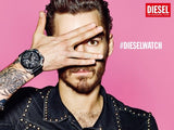 Diesel BAMF Chronograph Black Dial Black Leather Strap Watch For Men - DZ7345 Authentic Buy Shop Now