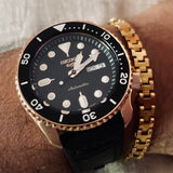 Seiko 5 Sport SKX Automatic Black Dial Black Silicone Strap Watch For Men - SRPD76K1 Authentic Buy Shop Now