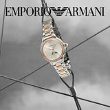 Emporio Armani Mia Three Hand Moonphase Mother of Pearl Dial Two Tone Steel Strap Watch For Women - AR11567 Authentic Buy Shop Now
