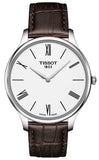 Tissot T Classic Tradition 5.5 Quartz White Dial Brown Leather Strap Watch For Men - T063.409.16.018.00 Authentic Buy Shop Now