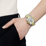 Michael Kors Bradshaw Chronograph Silver Dial Two Tone Steel Strap Watch For Women - MK5912 Authentic Buy Shop Now