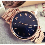 Marc Jacobs Baker Navy Blue Dial Rose Gold Steel Strap Watch for Women - MBM3332 Authentic Buy Shop Now