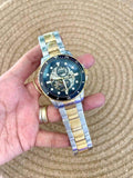 Fossil FB-01 Automatic Skeleton Blue Dial Two Tone Steel Strap Watch for Men - ME3191 Authentic Buy Shop Now
